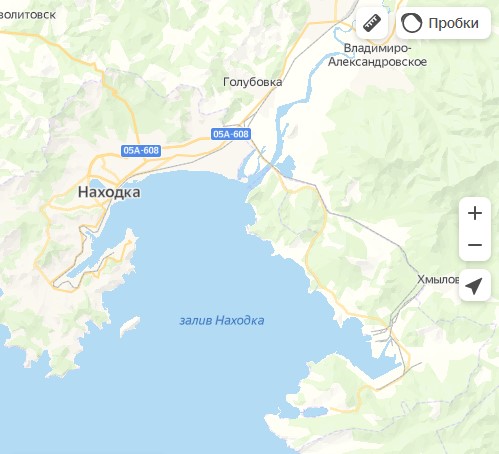 Map of Nakhodka Bay